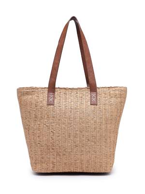 Anekaant earth knots beige jute woven design tote bag 6