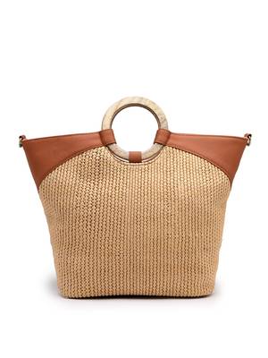  earth knots beige jute woven design handheld bag 6