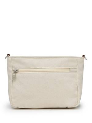 Anekaant earth edit off white & mustard jacquard striped sling bag 6