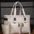 Anekaant timber & thread off white jute solid tote bag