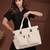 Anekaant timber & thread off white jute solid tote bag