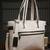 Anekaant timber & thread off white cotton solid tote bag