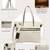 Anekaant timber & thread off white cotton solid tote bag