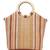 Anekaant earth knots tan jute striped handheld bag