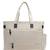 Anekaant timber & thread off white jute solid tote bag