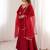 red georgette anarkali gown plus size