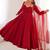 red georgette anarkali gown plus size