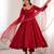 red georgette anarkali gown plus size