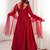 red georgette anarkali gown plus size