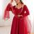 red georgette anarkali gown plus size