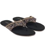 Elegant embroidered slide sandal – comfort meets festive glam