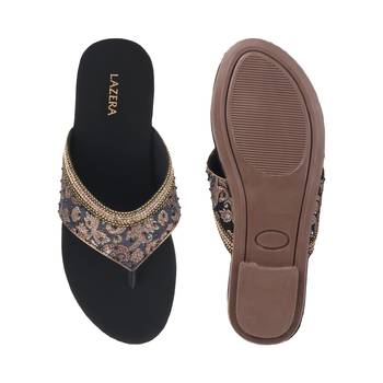 Elegant embroidered slide sandal     comfort meets festive glam 2
