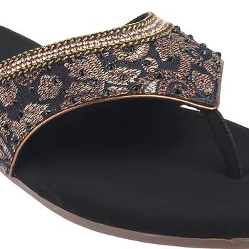 Elegant embroidered slide sandal     comfort meets festive glam 3