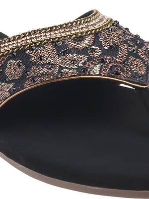 Elegant embroidered slide sandal     comfort meets festive glam 4