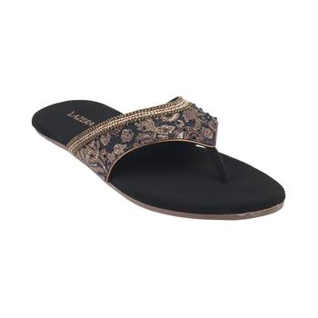 Elegant embroidered slide sandal     comfort meets festive glam 5