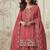 Dark peach roman simar embroidered palazzo suit 