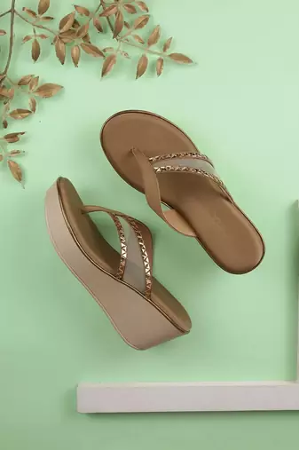Lazera studded wedge flip-flops (1340)