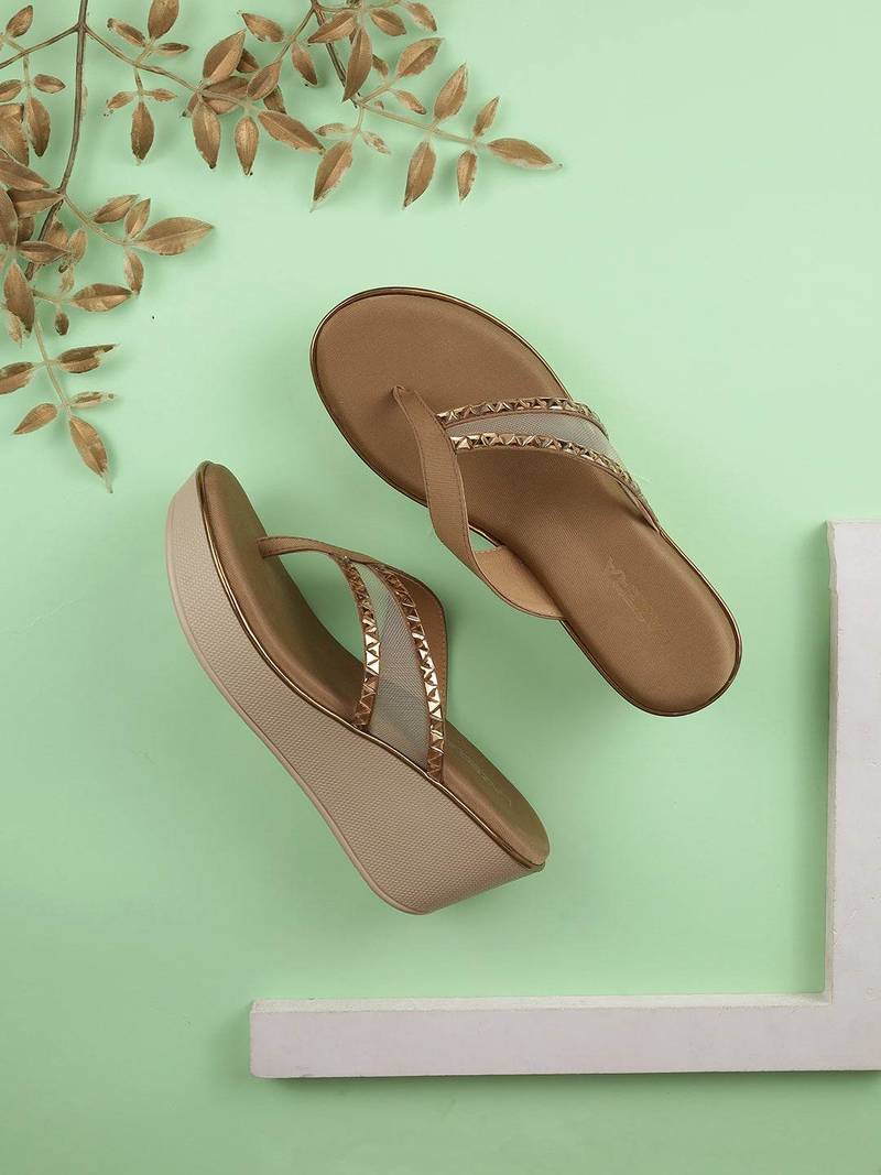 Lazera studded wedge flip-flops (1340)