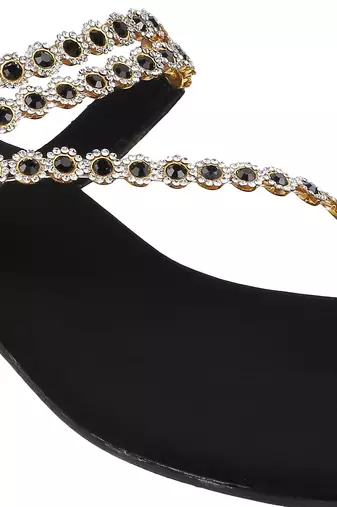 Women's embellished toe-ring sandals (1365)