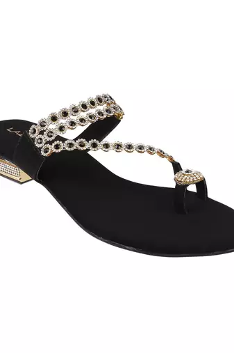 Women's embellished toe-ring sandals (1365)