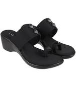 Women's studded wedge toe-ring sandals (1366)