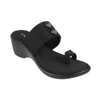 Women's studded wedge toe-ring sandals (1366) 4