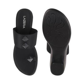 Women's studded wedge toe-ring sandals (1366) 5