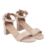 Refined medium heel casual sandal