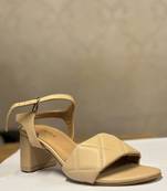 Refined medium heel casual sandal