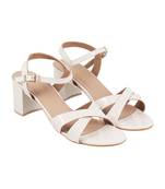 Refined medium heel casual sandal