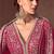 Rani pink chinon silk embroidered work gown  