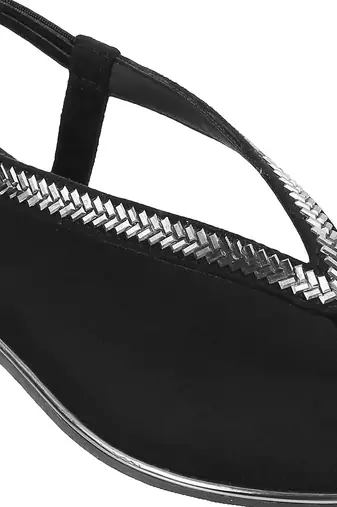 Sophisticated flat statement formal sandal (1397)