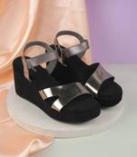 Lazera metallic wedge sandals