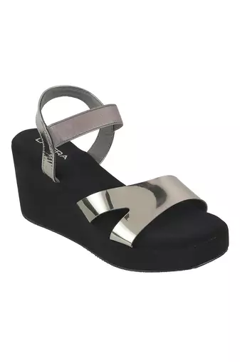 Lazera metallic wedge sandals