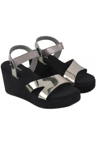 Lazera metallic wedge sandals