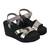 Lazera metallic wedge sandals