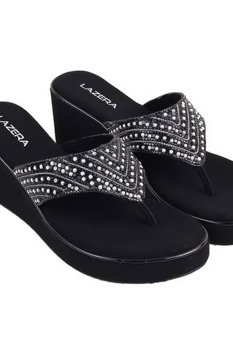 Lazera sparkle wedge slip-ons (1400)