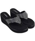 Lazera sparkle wedge slip-ons (1400)
