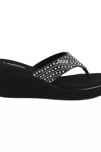Lazera sparkle wedge slip-ons (1400)