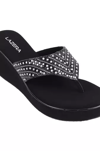 Lazera sparkle wedge slip-ons (1400)
