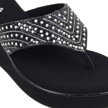 Lazera sparkle wedge slip-ons (1400) 4