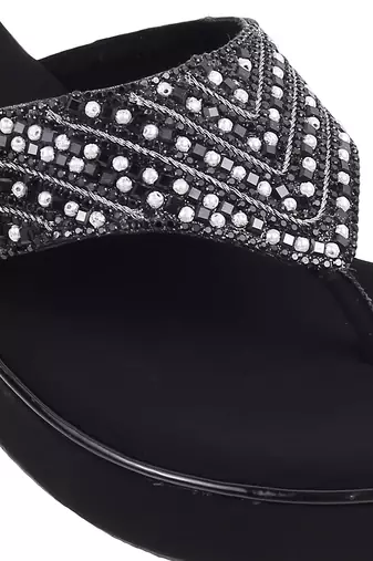 Lazera sparkle wedge slip-ons (1400)
