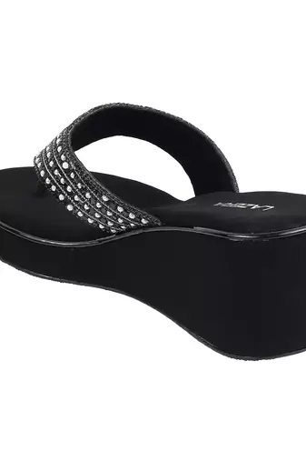 Lazera sparkle wedge slip-ons (1400)