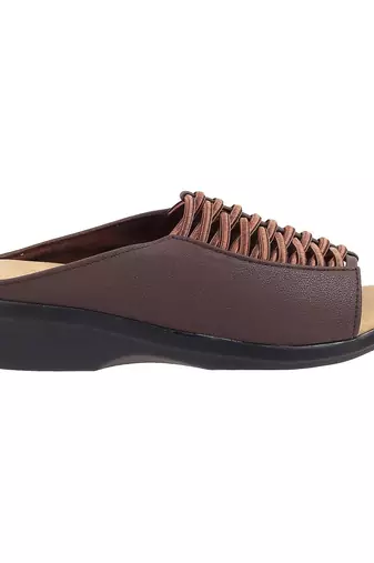 Women's woven slip-on wedge sandals (1407)