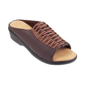 Women's woven slip-on wedge sandals (1407) 4