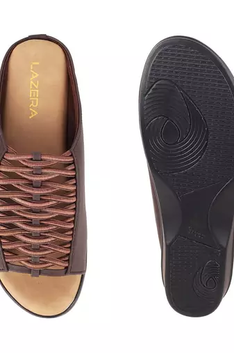 Women's woven slip-on wedge sandals (1407)
