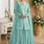 Sky blue color net embroidered palazzo suit 