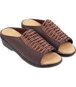 Women's woven slip-on wedge sandals (1407)