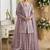 Mauve color net embroidered palazzo suit 
