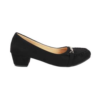 Women's block heel loafers with metal accent 2